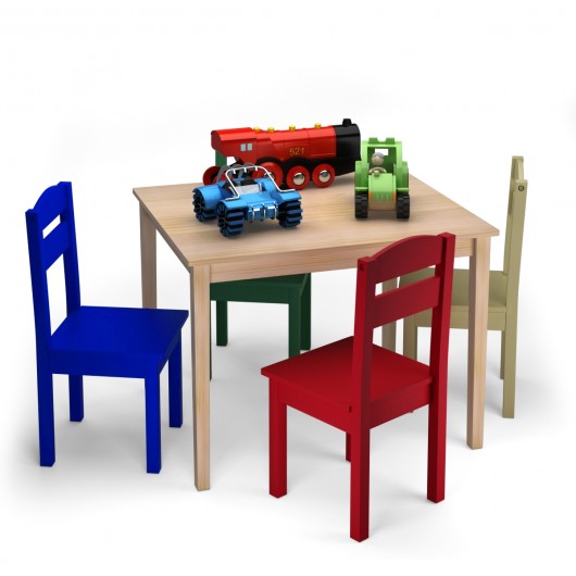 Set Mobili Salvaspazio e Moderno Tavolo e Sedie da Pranzo di Colore Naturale e Bianco Goplus Set Tavolo con 2 Sedie di Legno e Metallo 